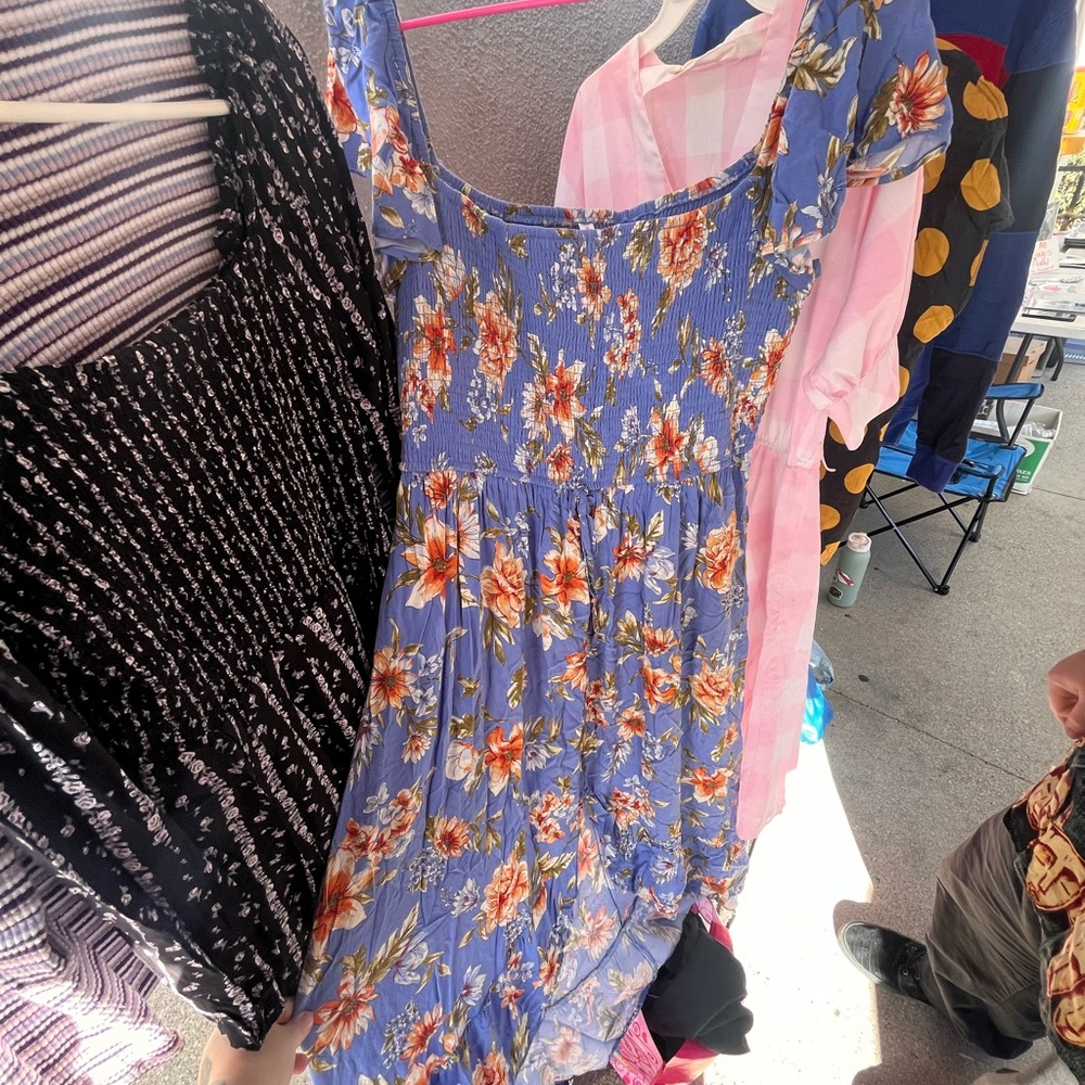 Xhilaration floral midi square short sleeve